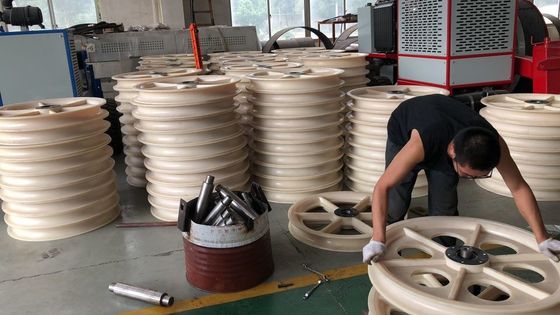 Διάμετρος 508x75mm νάυλον τροχαλία αγωγών δεσμών ροδών πέντε για το εργαλείο γραμμών ConductorTransmission τετραγώνων