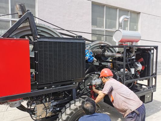 υδραυλικό υπερυψωμένο Tensioner καλωδίων 97kw 2x40kN με το σύστημα αεροφρένων